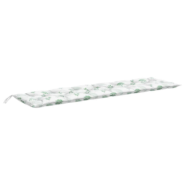 hynde til havebænk 200x50x7 cm stof bladmønster