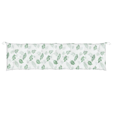 hynde til havebænk 200x50x7 cm stof bladmønster