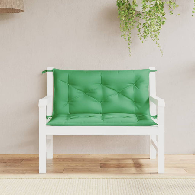 hynder til havebænk 2 stk. 100x50x7 cm oxfordstof grøn