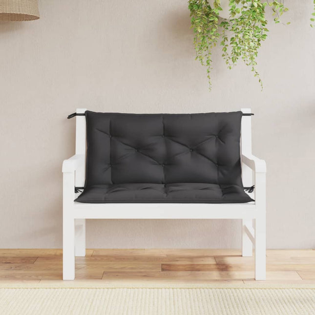 hynder til havebænk 2 stk. 100x50x7 cm oxfordstof sort
