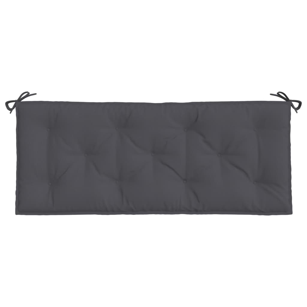 hynder til havebænk 2 stk. 120x50x7 cm oxfordstof antracitgrå