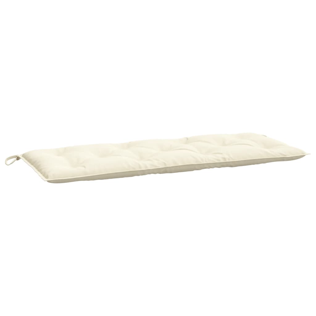 hynder til havebænk 2 stk. 120x50x7 cm oxfordstof cremefarvet