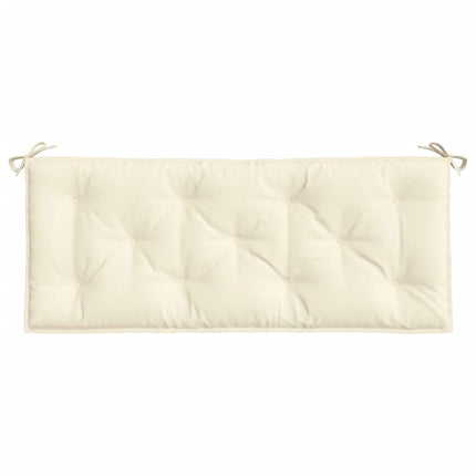 hynder til havebænk 2 stk. 120x50x7 cm oxfordstof cremefarvet