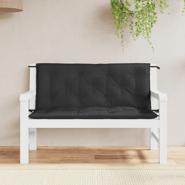 hynder til havebænk 2 stk. 120x50x7 cm oxfordstof sort