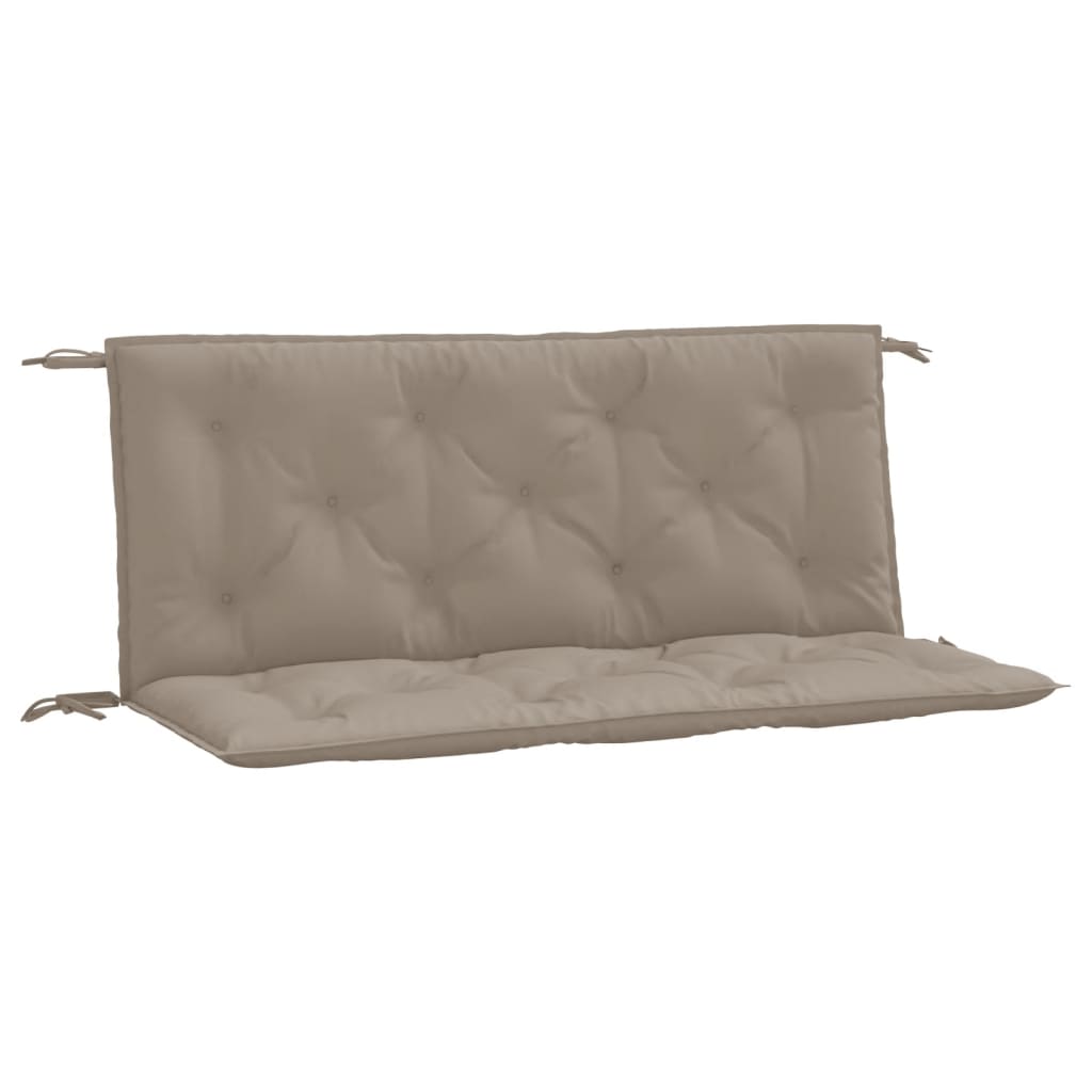 hynder til havebænk 2 stk. 120x50x7 cm oxfordstof gråbrun