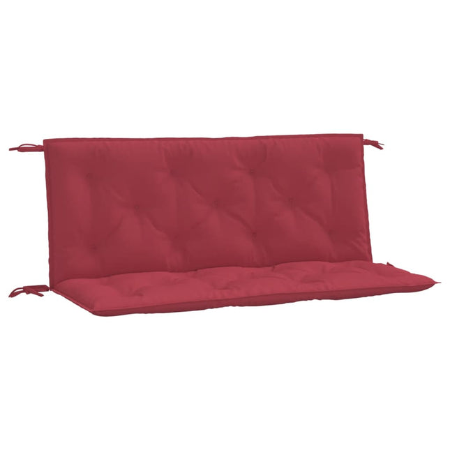 hynder til havebænk 2 stk. 120x50x7 cm oxfordstof vinrød