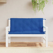 hynder til havebænk 2 stk. 120x50x7 cm oxfordstof blå