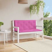 hynder til havebænk 2 stk. 2 stk. 120x50x7 cm stof pink