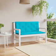 hynder til havebænk 2 stk. 2 stk. 120x50x7 cm stof turkis