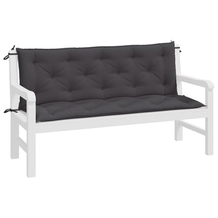 hynder til havebænk 2 stk. 150x50x7 cm oxfordstof antracitgrå