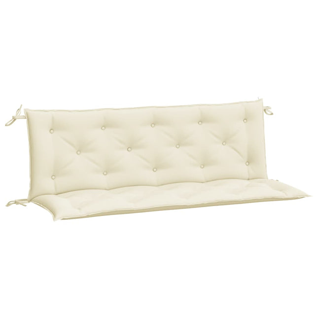 hynder til havebænk 2 stk. 150x50x7 cm oxfordstof cremefarvet