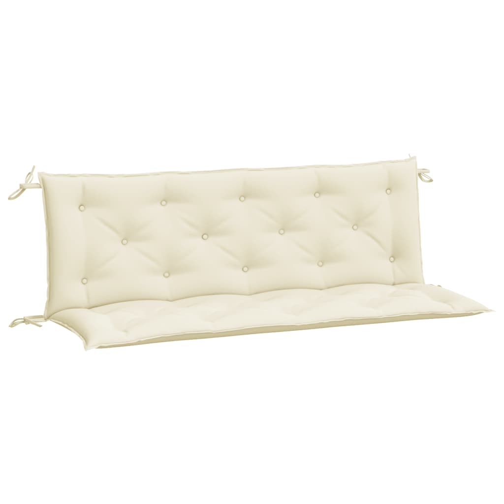 hynder til havebænk 2 stk. 150x50x7 cm oxfordstof cremefarvet
