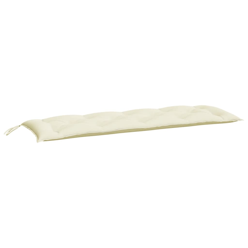 hynder til havebænk 2 stk. 150x50x7 cm oxfordstof cremefarvet