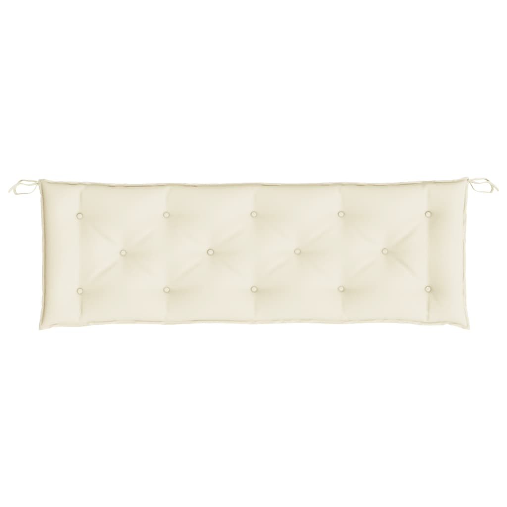 hynder til havebænk 2 stk. 150x50x7 cm oxfordstof cremefarvet