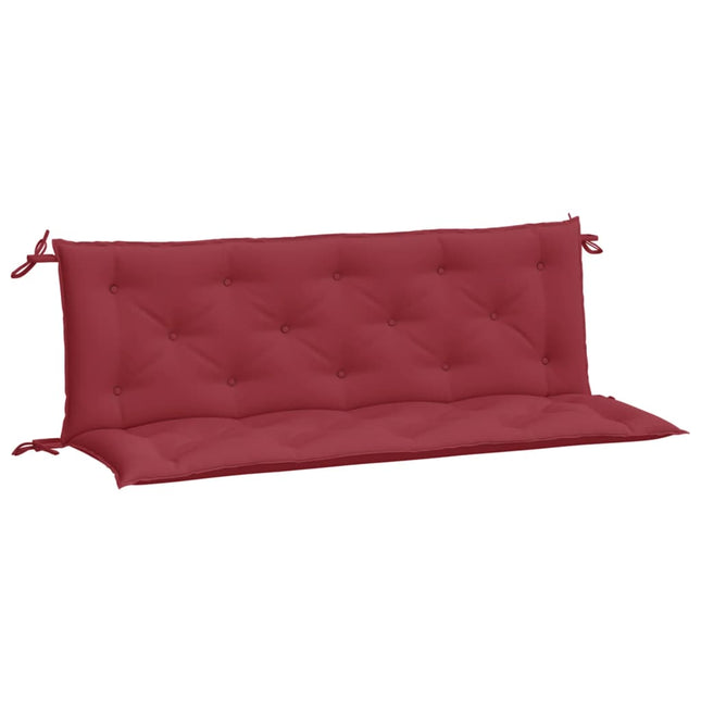 hynder til havebænk 2 stk. 150x50x7 cm oxfordstof vinrød