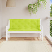 hynder til havebænk 2 stk. 150x50x7 cm oxfordstof klar grøn