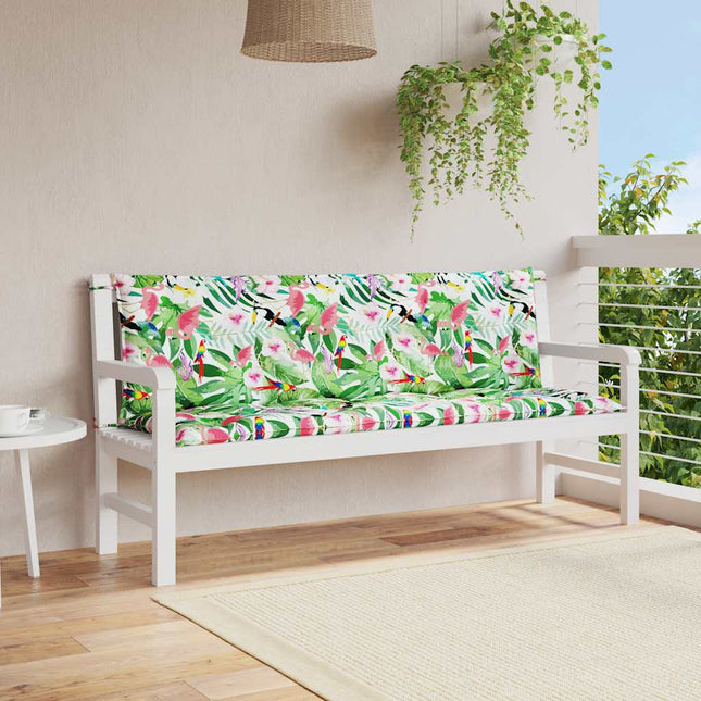 hynder til havebænk 2 stk 150x50x7 cm stof flerfarvet