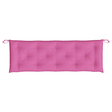 hynder til havebænk 2 stk. 2 stk. 150x50x7 cm stof pink