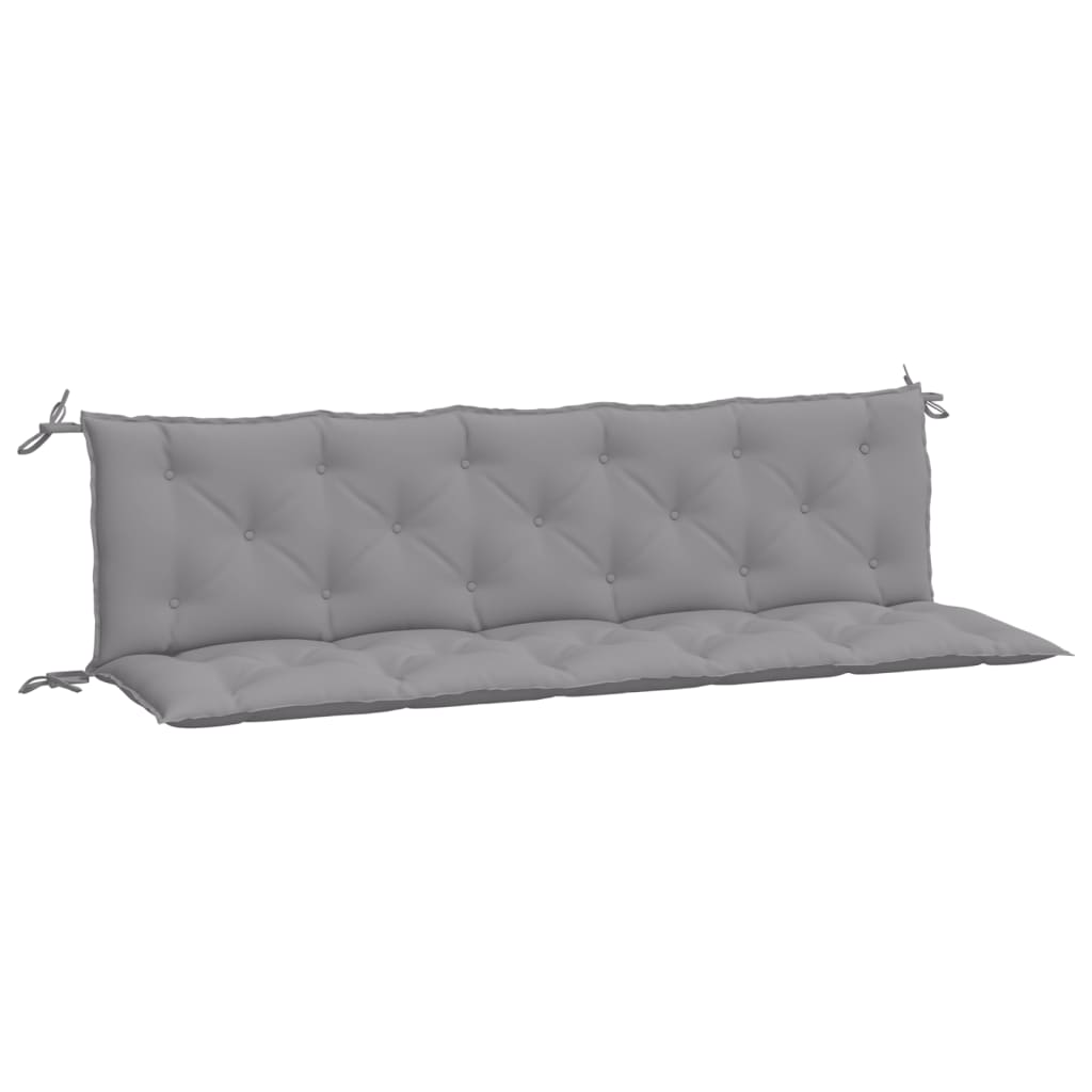 hynder til havebænk 2 stk. 180x50x7 cm oxfordstof grå