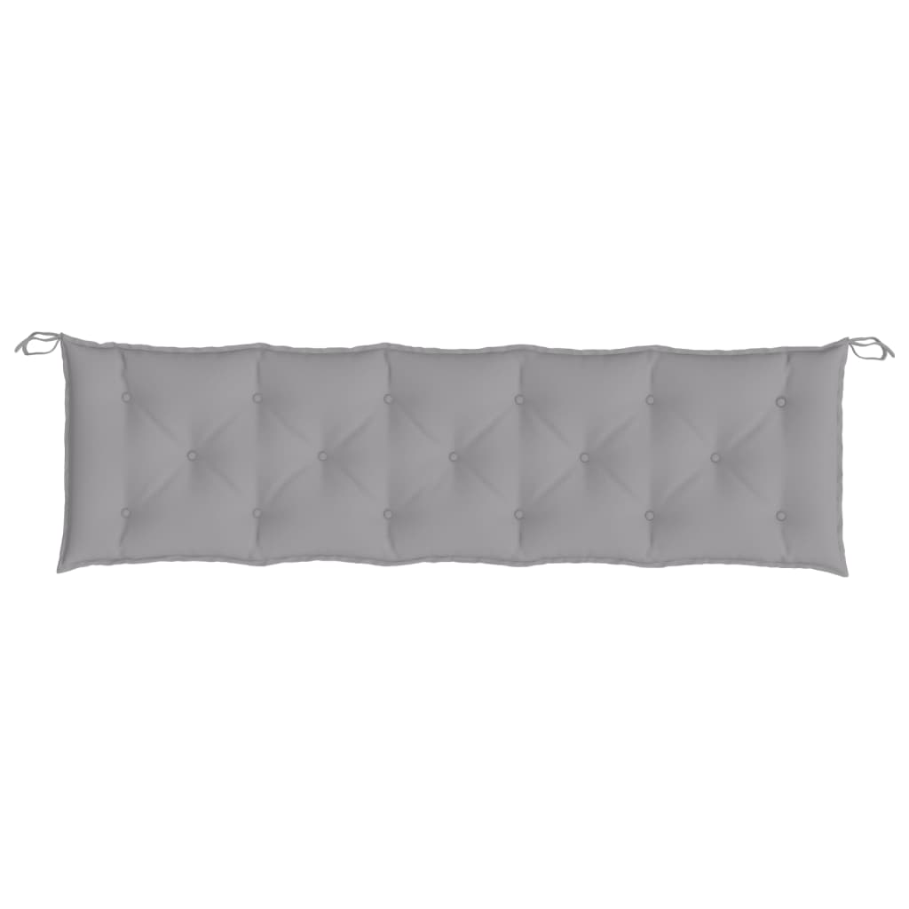 hynder til havebænk 2 stk. 180x50x7 cm oxfordstof grå