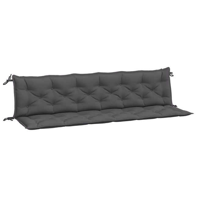 hynder til havebænk 2 stk. 200x50x7 cm oxfordstof antracitgrå