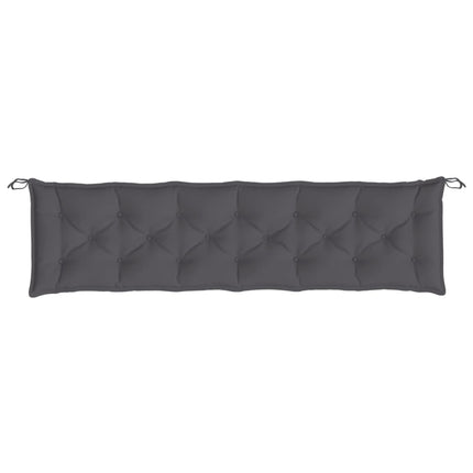 hynder til havebænk 2 stk. 200x50x7 cm oxfordstof antracitgrå
