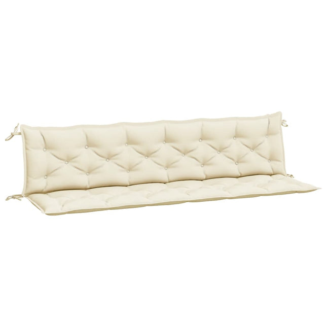 hynder til havebænk 2 stk. 200x50x7 cm oxfordstof cremefarvet