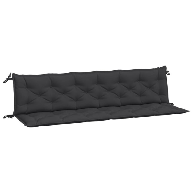 hynder til havebænk 2 stk. 200x50x7 cm oxfordstof sort