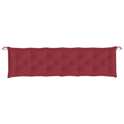 hynder til havebænk 2 stk. 200x50x7 cm oxfordstof vinrød