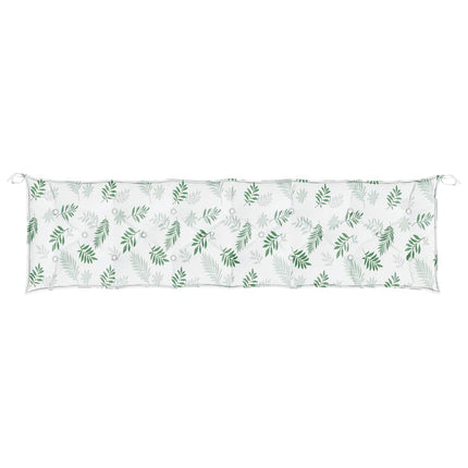 hynder til havebænk 2 stk 200x50x7 cm stof bladmønster
