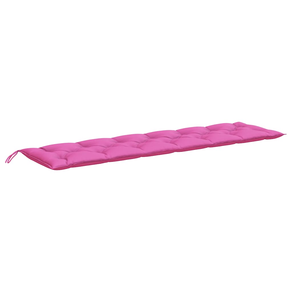 hynder til havebænk 2 stk. 200x50x7 cm stof pink