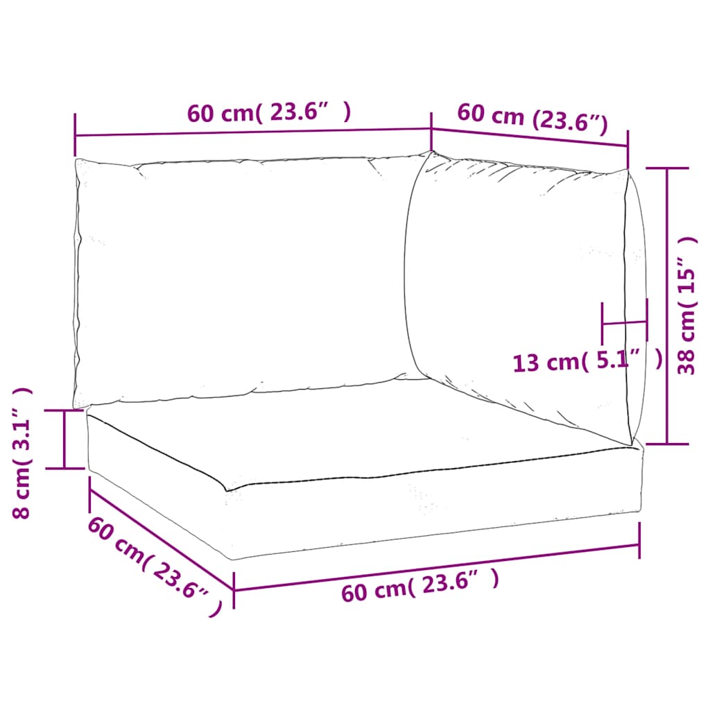 pallehynder 3 stk. oxfordstof blå
