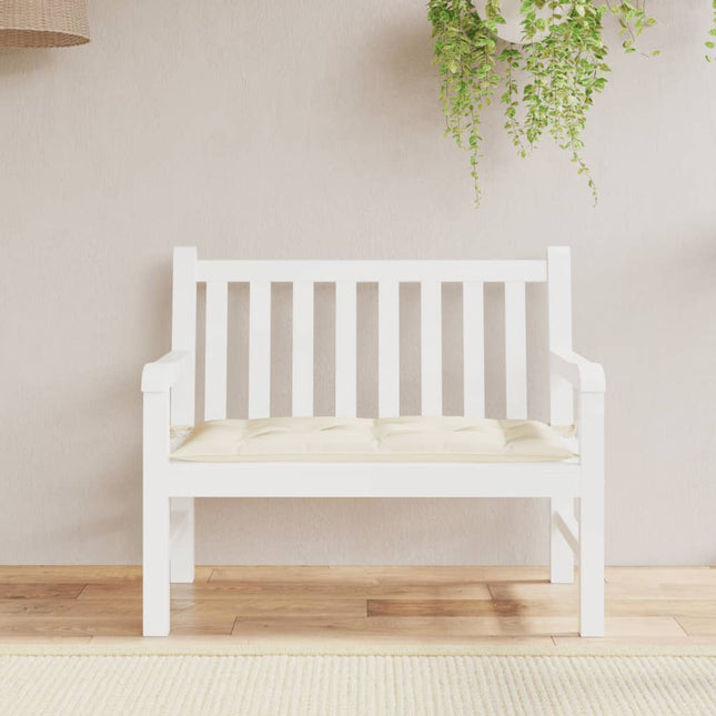 hynde til havebænk 110x50x7 cm oxfordstof cremehvid