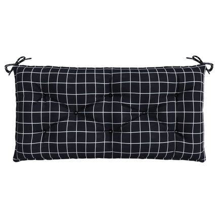 hynde til havebænk 110x50x7 cm oxfordstof ternet sort