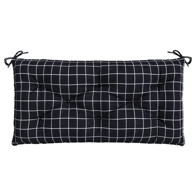 hynde til havebænk 110x50x7 cm oxfordstof ternet sort