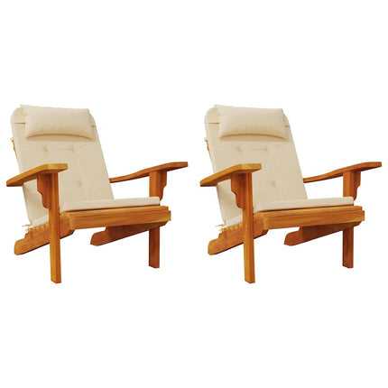 hynder til Adirondack-stol 2 stk. oxfordstof beige