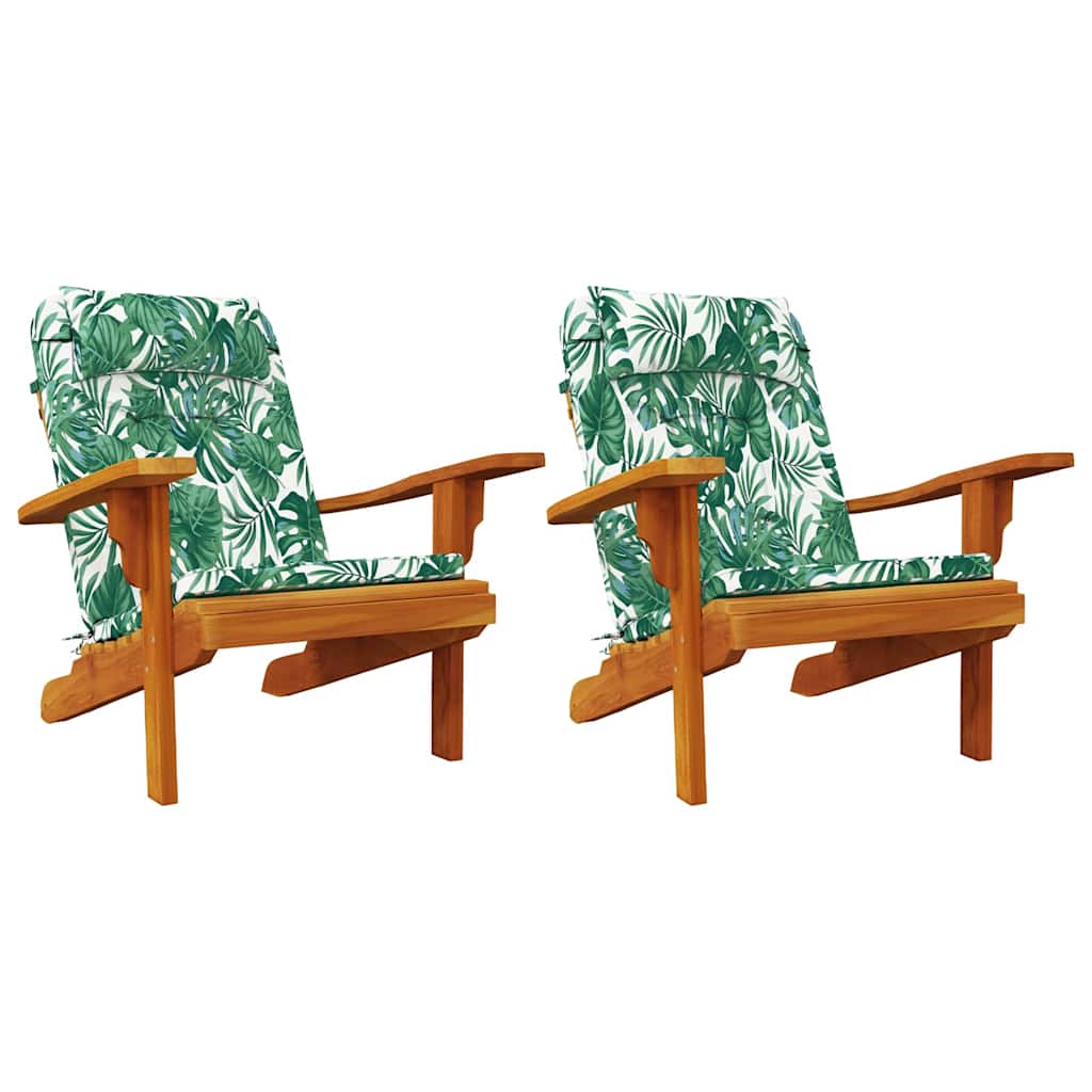 Stolehynder Blad 2 pcs Bladmønster 58 x 77 x 4,5 cm Oxford stof