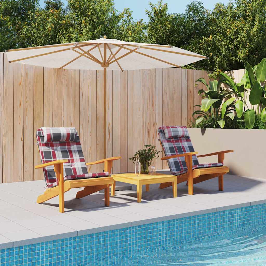 Stolehynder Ternet 2 pcs Rød Tjek 58 x 77 x 4,5 cm Oxford stof