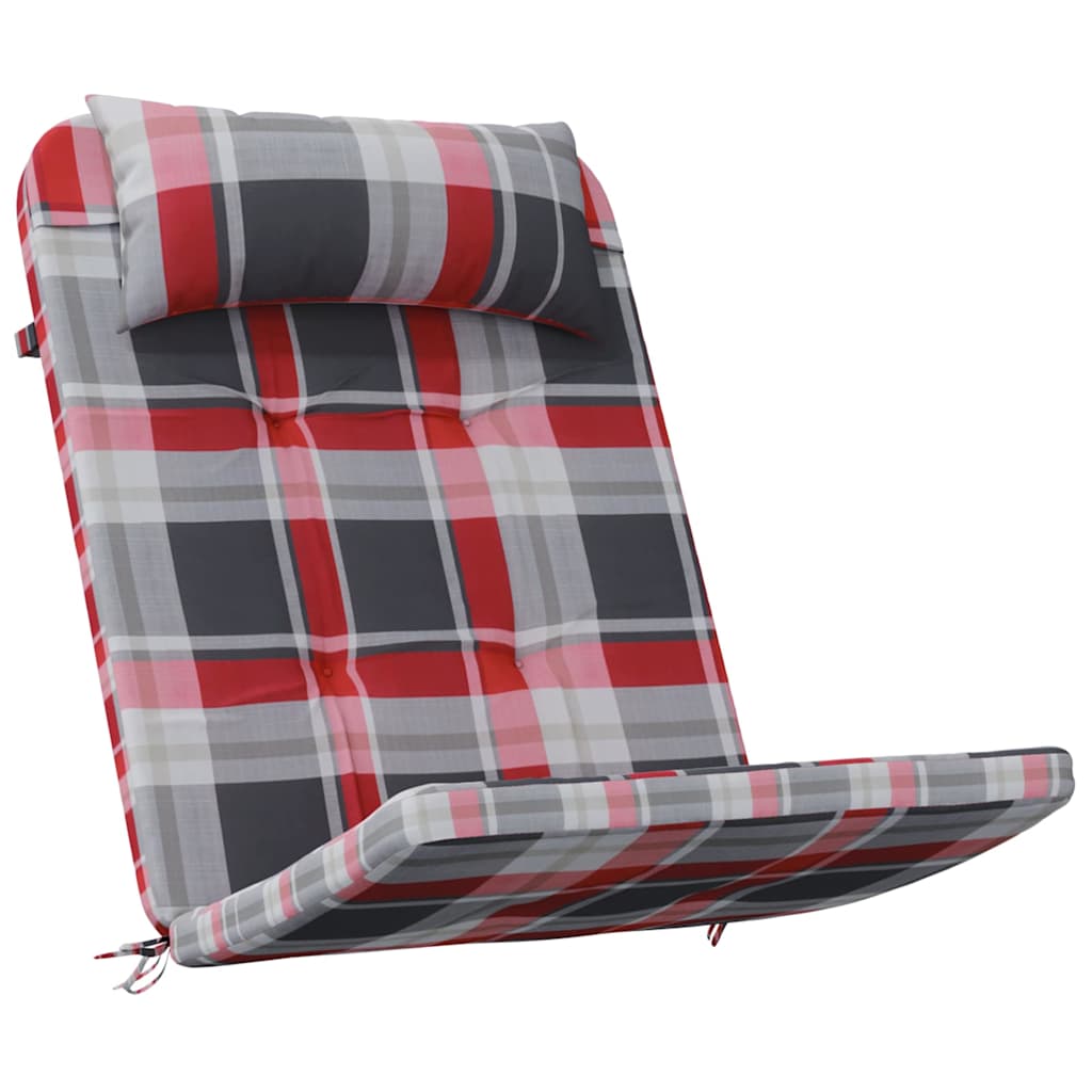 Stolehynder Ternet 2 pcs Rød Tjek 58 x 77 x 4,5 cm Oxford stof