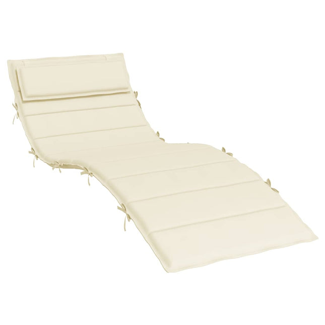 hynde til liggestol 180x60x4 cm oxfordstof cremefarvet
