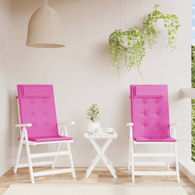 stolehynder m. høj ryg 2 stk. oxfordstof pink