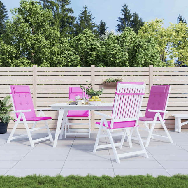stolehynder m. høj ryg 4 stk. oxfordstof pink