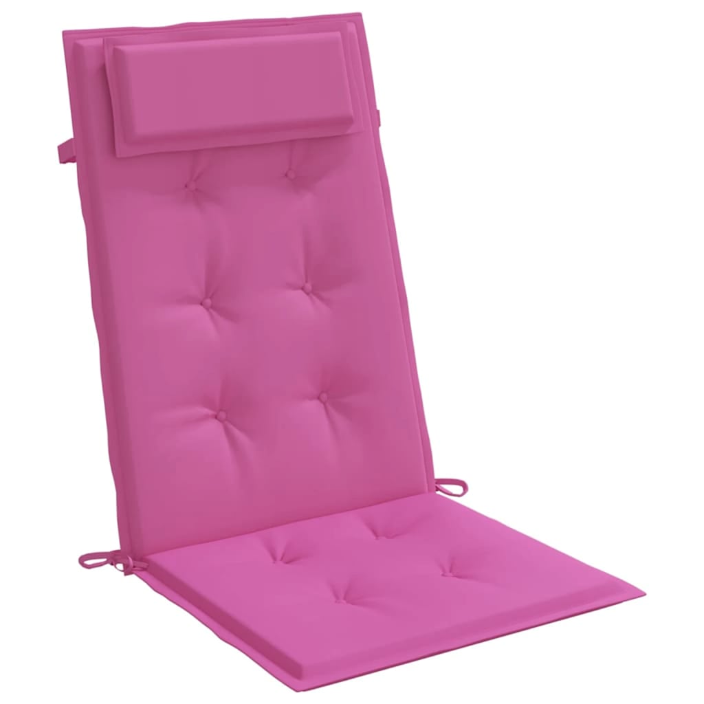 stolehynder m. høj ryg 6 stk. oxfordstof pink