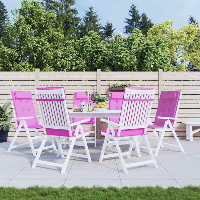 stolehynder m. høj ryg 6 stk. oxfordstof pink