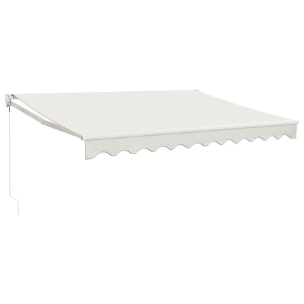 foldemarkise manuel betjening 3x2,5 m stof aluminium creme