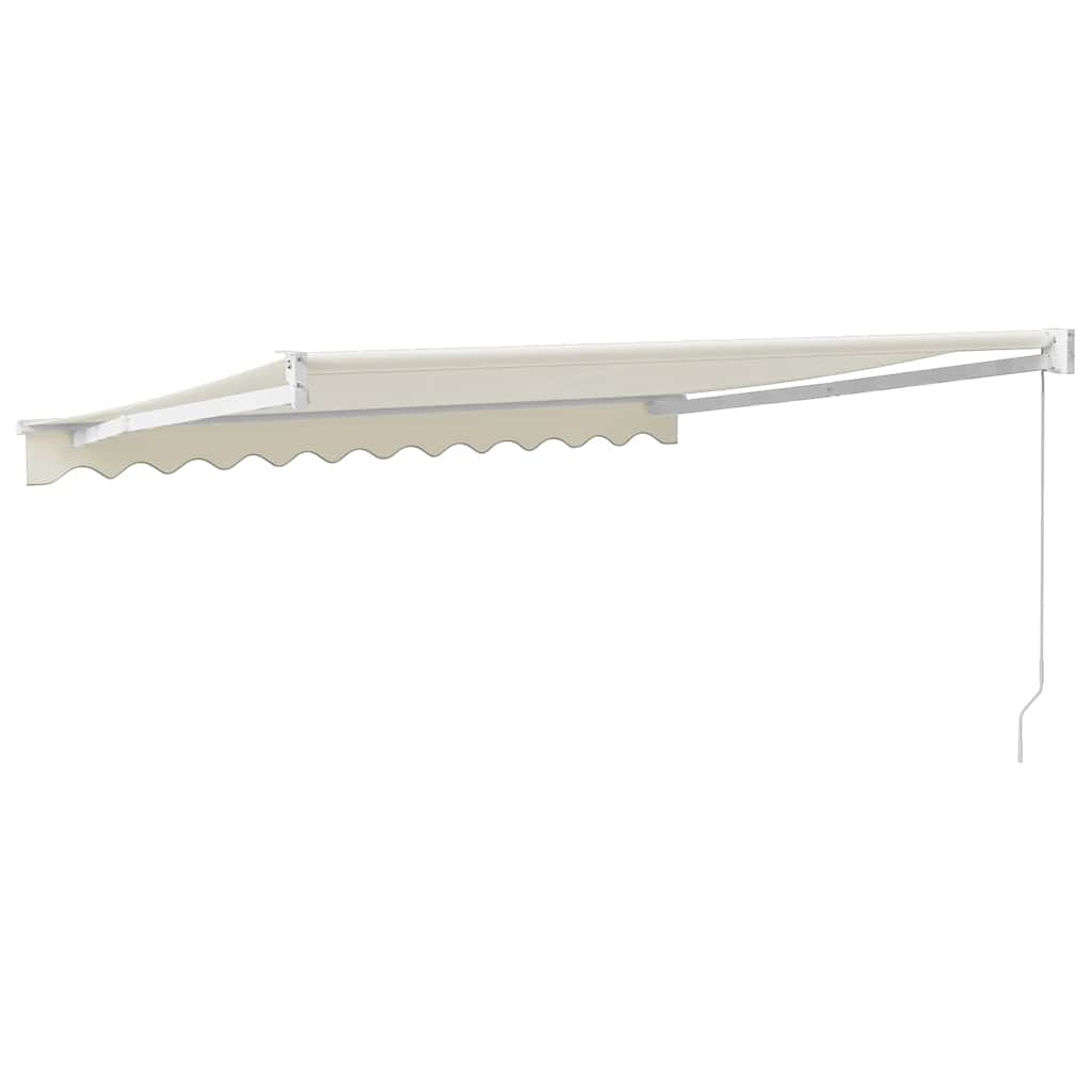foldemarkise manuel betjening 3x2,5 m stof aluminium creme