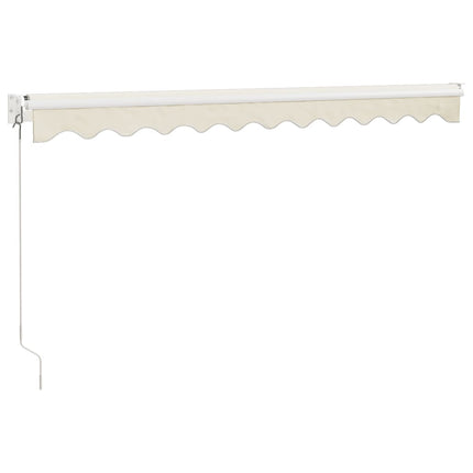 foldemarkise manuel betjening 3,5x2,5 m stof aluminium creme