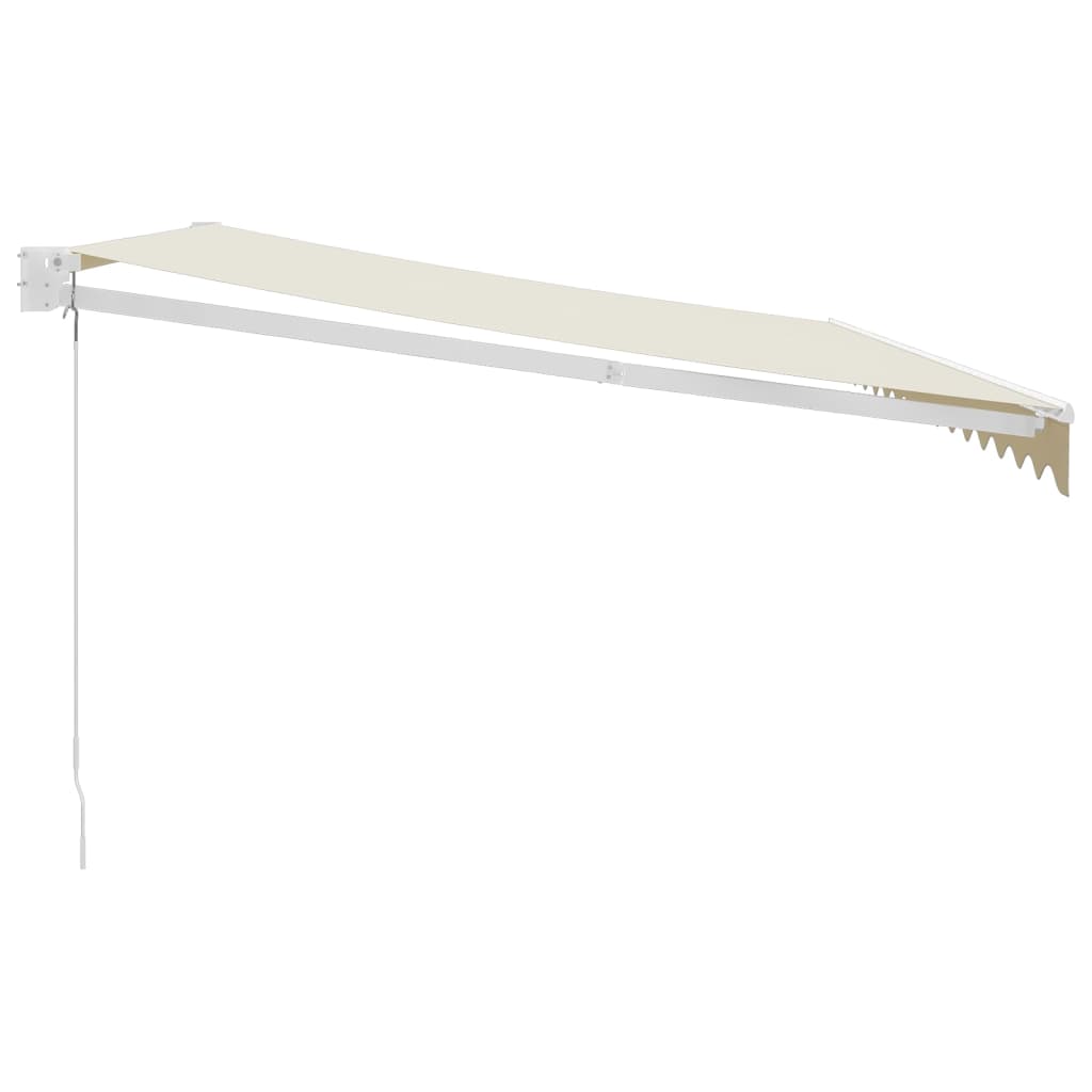 foldemarkise manuel betjening 4,5x3 m stof aluminium creme