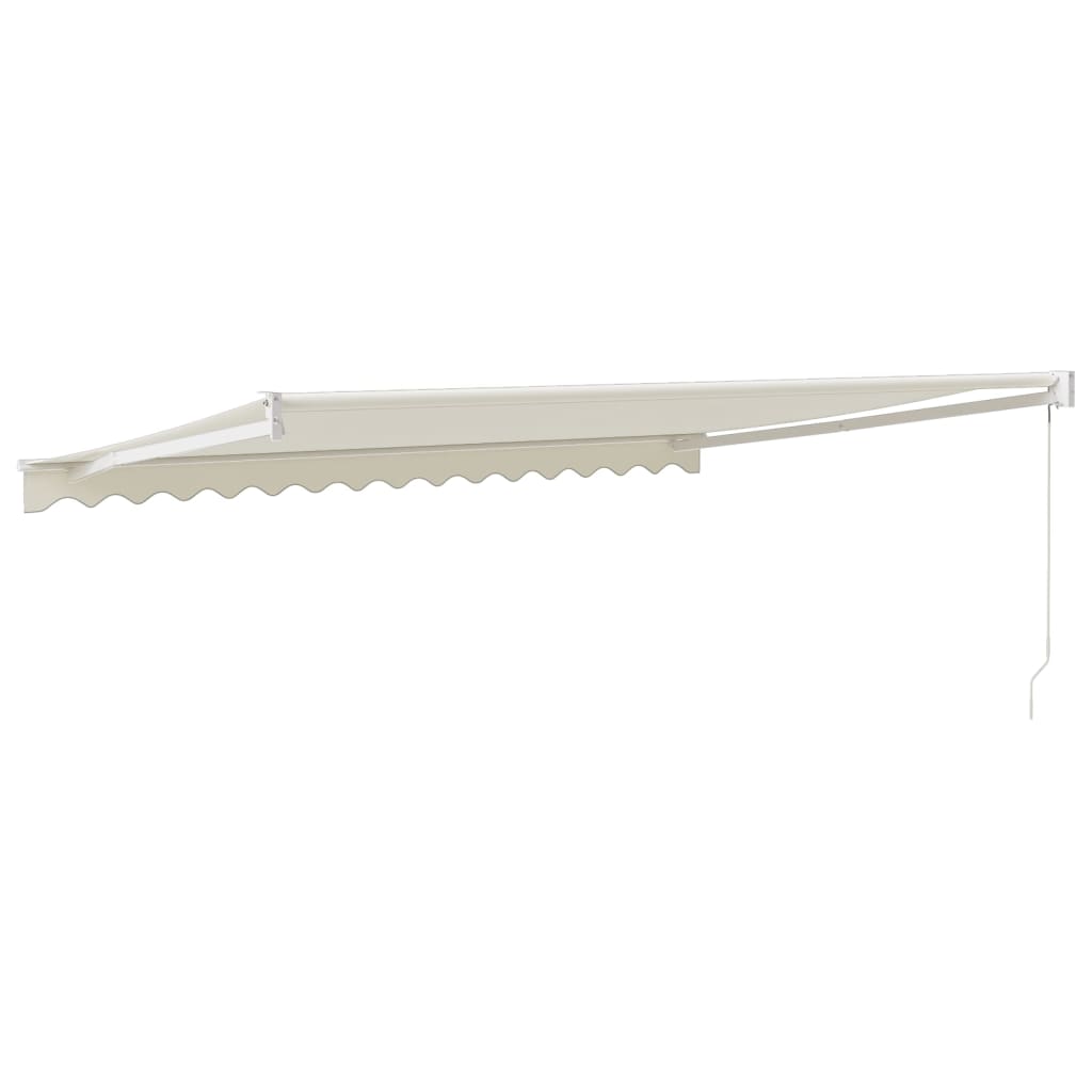 foldemarkise manuel betjening 4,5x3 m stof aluminium creme