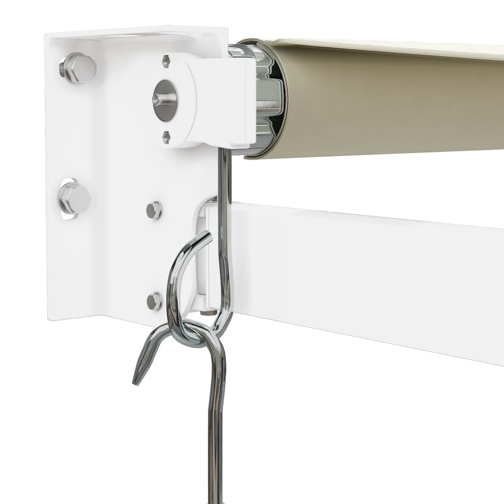 foldemarkise manuel betjening 5x3 m stof aluminium creme